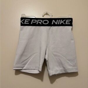 Nike Pro Dri-FIT White Spandex with Black Waistband